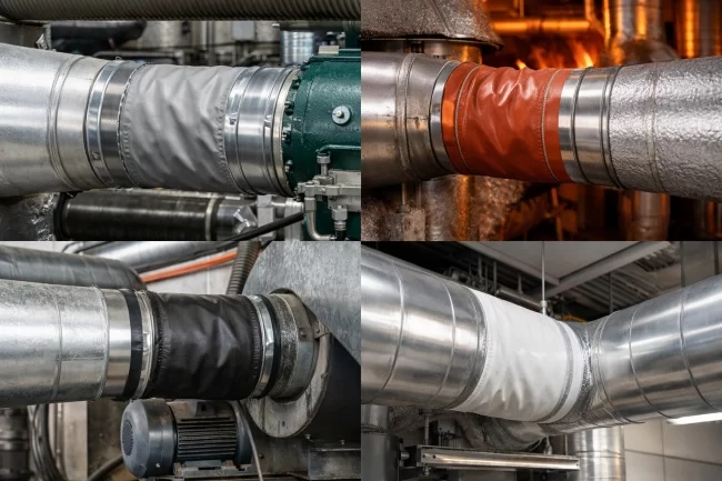 This is a picture about application of flexible duct connector
